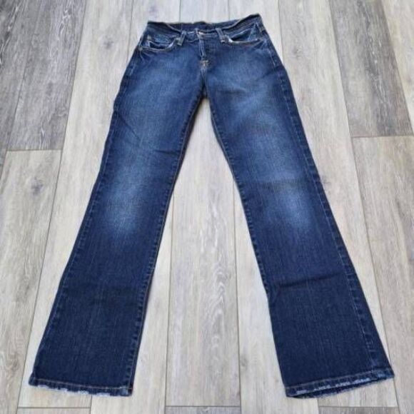 Lucky Brand dark blue Easy Rider dark blue size 0 classic bootcut, mid rise - Picture 2 of 14